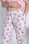 Zivame Cup Cake Knit Poly Pyjama Set - Heavenly Pink — thumbnail 7